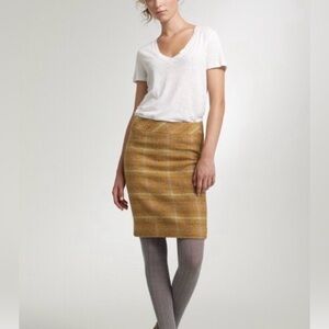 J. Crew golden sun plaid wool pencil skirt 6